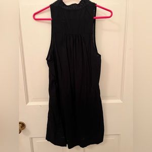 Free People Black Shift Dress with Sequin Neckline